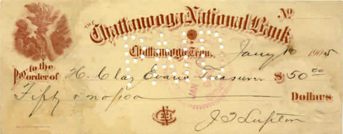 Chattanooga National Bank 1-10-1905